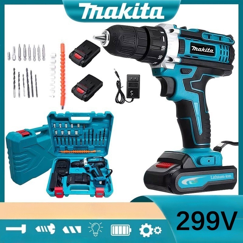 MAKITA สว่านไร้สาย 399V สว่านไร้สายแท้ 3 ระบบ สว่านไฟฟ้าไร้สาย สว่านกระแทก สว่านไร้สาย makita  สว่าน