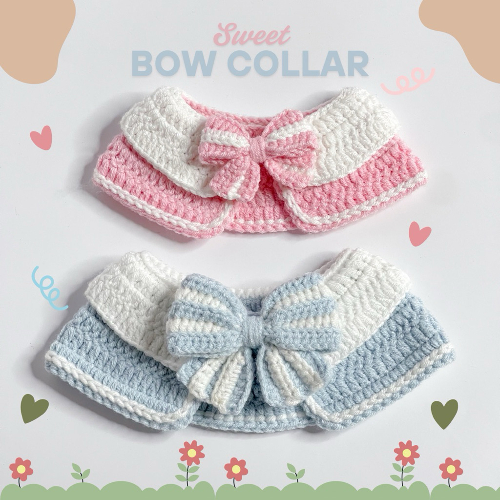 ปลอกคอสัตว์เลี้ยง Sweet Bow 🩵🩷