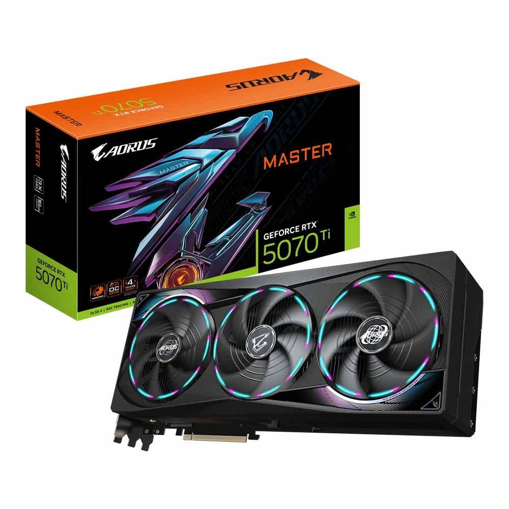 VGA (การ์ดแสดงผล) GIGABYTE AORUS GEFORCE RTX 5070 TI MASTER 16G - 16GB GDDR7