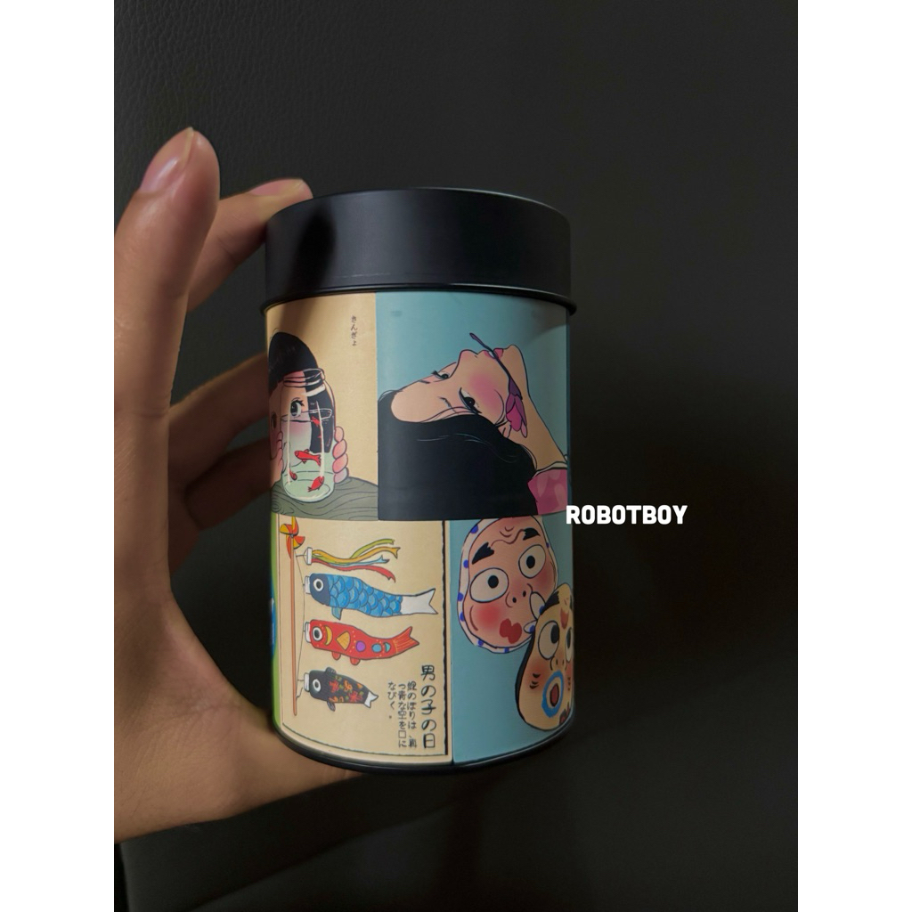 กระป๋องใส่ผงมัทฉะ กระปุกมัทฉะ กระปุกชาเขียว สินค้าไทย Green Teaพรีเมี่ยม ฟรีสติ๊กเกอร์ JAPAN🇯🇵 - รูปที่ 2