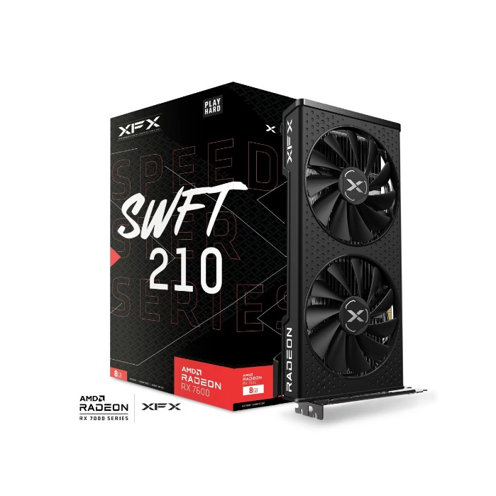 XFX SPEEDSTER SWFT 210 AMD Radeon RX 7600 Core Edition (RX-76PSWFTFY)