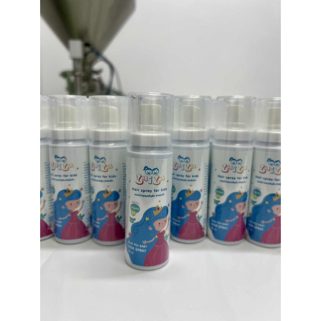 LAILA สเปรย์บำรุงผมอัญชันสำหรับเด็ก กลิ่น snowwhite จากดอกซากุระ ผมหอมไม่หลุดร่วง50ml