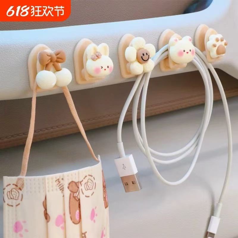 -surebag-ตะขอแขวน ขนาดเล็ก แบบไร้รอยต่อ อเนกประสงค์ มีกาวในตัว แบบเรียบง่าย สําหรับติดรถยนต์ และบ้าน