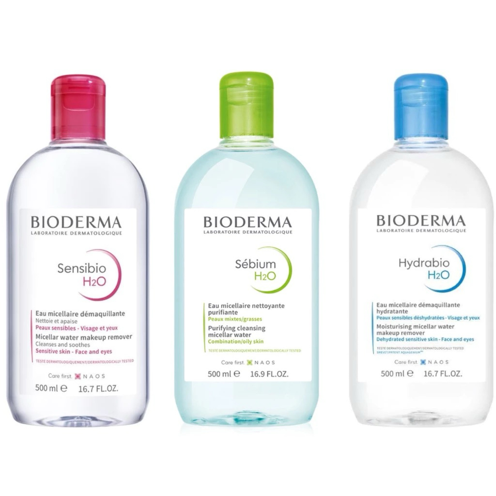 Bioderma Sensibio H2O Cleansing Micellar Water 500ml. มี 3 สูตร