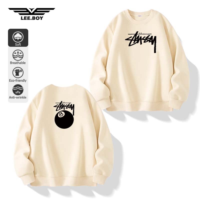 Sweatshirts หนา นุ่ม ใส่สบาย ผ้าฝ้ายไซส์ใหญ่สำหรับผู้ชาย เสื้อหนาว oversize แนวโน้ม มี 5 สี (ส่งเร็ว จัดส่งจากไทย)