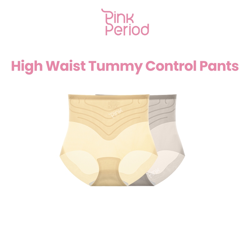 Pink Period กางเกงเก็บพุง กางเกงเก็บหน้าท้อง แถบเจลลี่เหลว 3 มิติ เก็บพุง เอวสูง เรียบเนียน