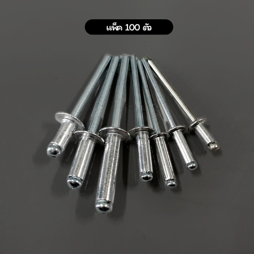 รีเวท แพ็ค100ตัว EagleOne/SOLO สีเงิน มีครบทุกขนาด สินค้าพร้อมส่ง ตะปูรีเวท หมุดย้ำ ลูกรีเวท ดอกรีเวท