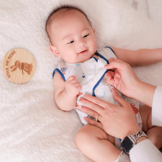 Soul me bebe/Premium Bamboo ผ้าดูด มี0-12m เด็กอ่อนแขนกุด Bebesuit Sleevelessใยไผ่สุดนิ่มลดอับชื้น