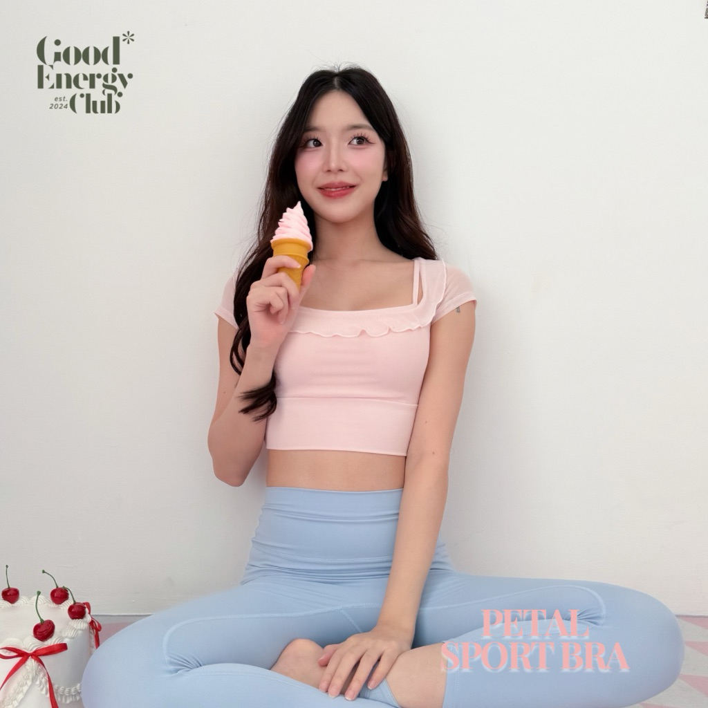 GOOD ENERGY CLUB - PETAL SPORT BRA[5440] สปอร์ตบราออกกำลังกาย ชุดโยคะ พิลาทีส (9D-9L)