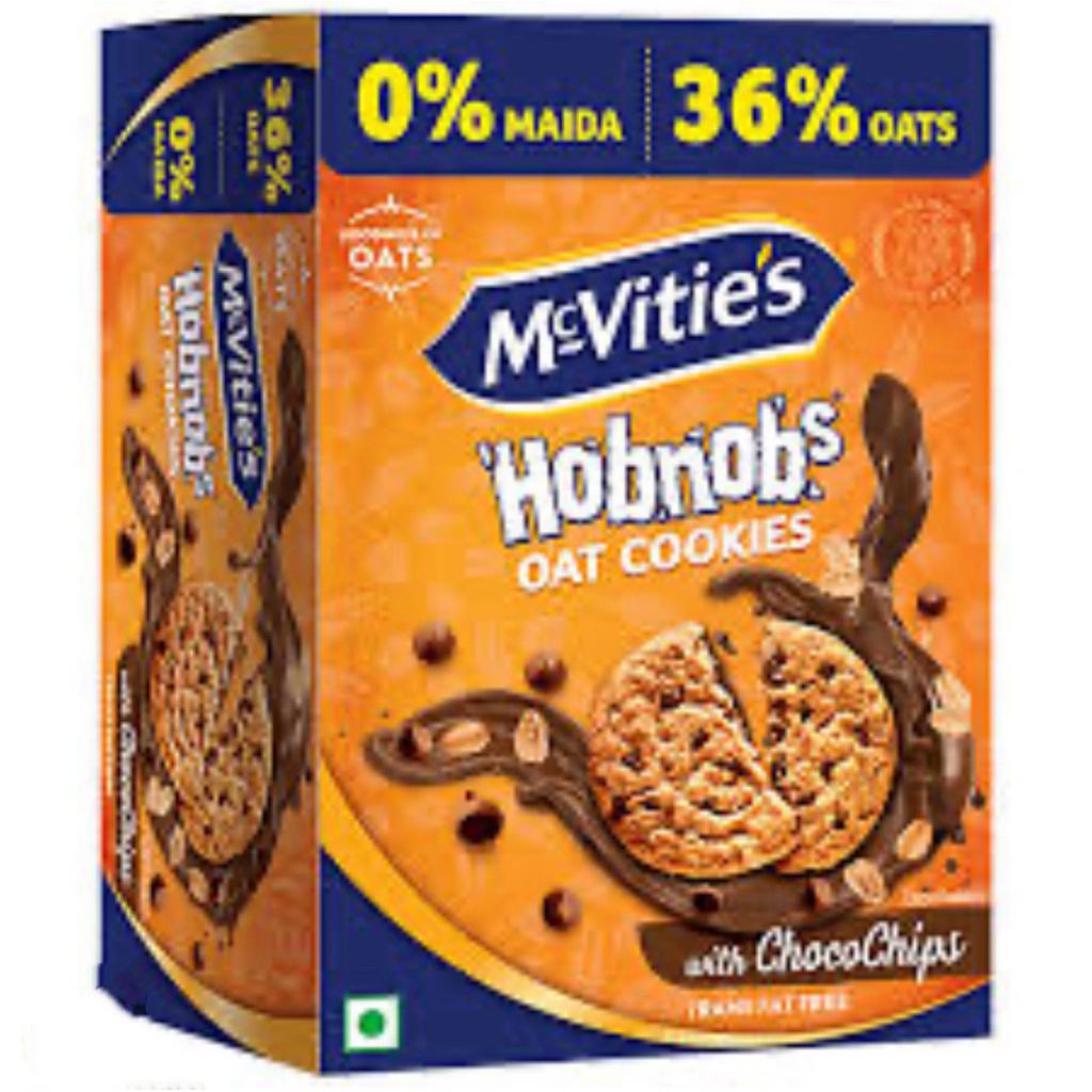 [ใหม่/ส่งด่วน] Mcvities Hobnob’s Oat Cookies with Choco Chips 153.85g/Hobnob’s Oat Cookies Original 