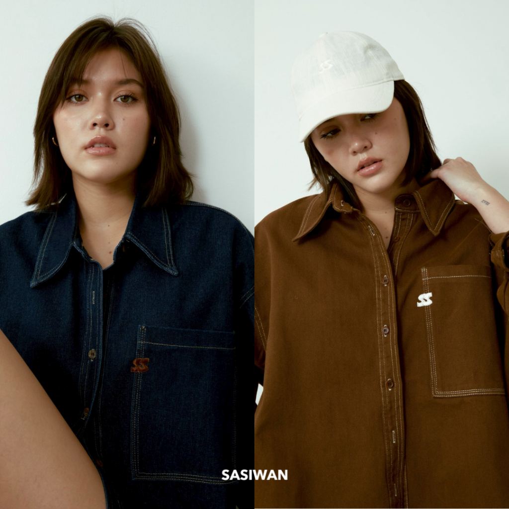(ยีนส์พรี 15 วัน) Denim Haze Shirt - เสื้อเชิ้ตยีนส์ ทรง oversize ปักโลโก้ SS
