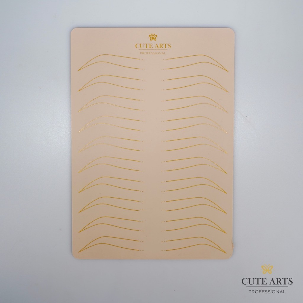 หนังฝึกสัก cutearts หนังฝึกสักรูปทรงคิ้ว 1แผ่น ขนาด14.5x20.5cm. หนังคุณภาพดี