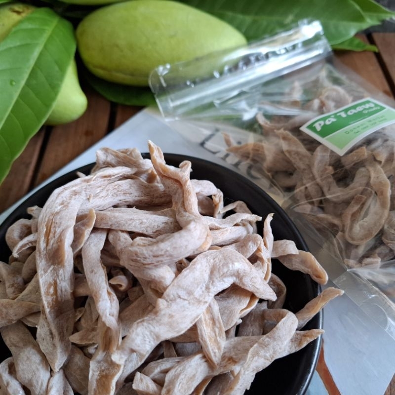 มะม่วงสามรสร้านป้าแต๋ว มะม่วงมาเลย์ มะม่วงเส้นขนาด 500 กรัม รสชาติอร่อยสามรสเนื้อมะม่วงกรอบอร่อย