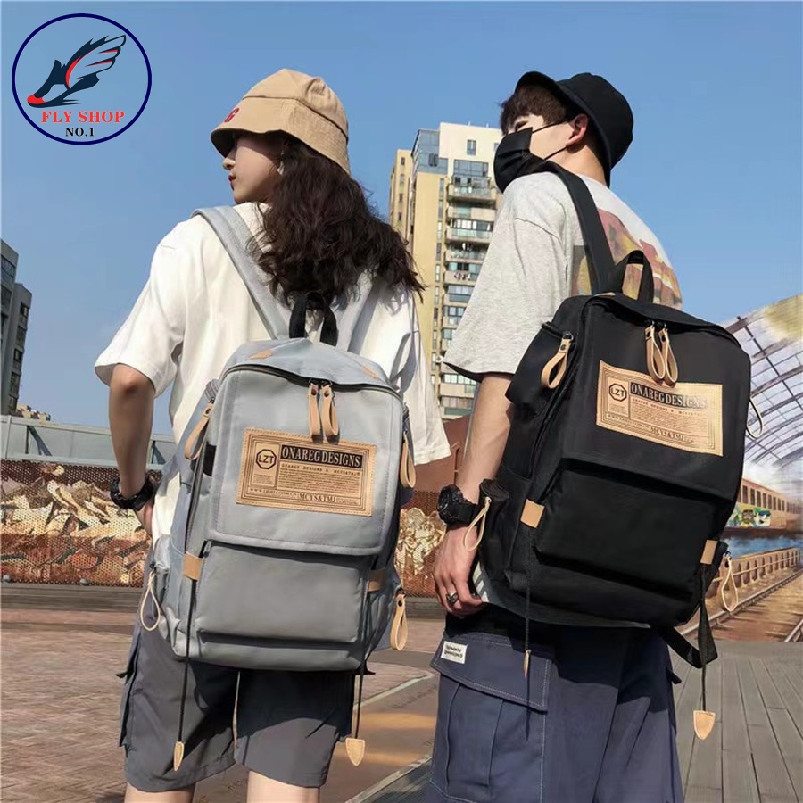 FLY SHOP-กระเป๋าเป้คู่รักเรียบง่ายสไตล์วิทยาลัย/มี 5 สีให้เลือก