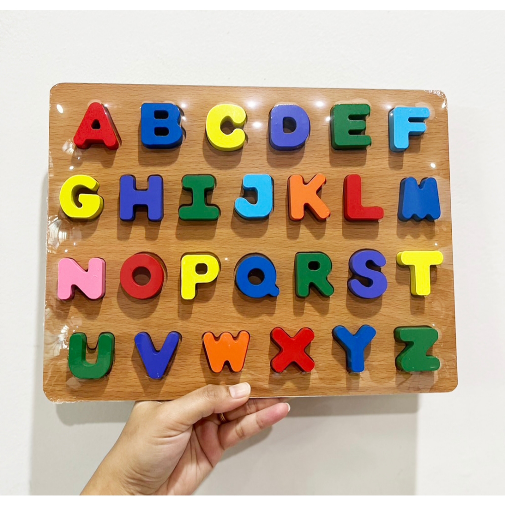 ของเล่นไม้ บล็อคไม้ ABC ตัวเลข บล็อคไม้เสริมพัฒนาการ