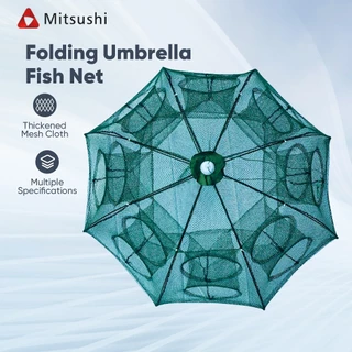 Mitsushi ตาข่ายดักปลา ตาข่ายดักกุ้ง ดักปลา มุ้งดักปลา อุปกรณ์ตกปลา ที่ดักปลา ตาข่ายดักปลา 4 6 8 10ช่อง Shrimp trap net