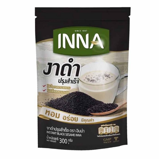 งาดำปรุงสำเร็จอินน่า Inna Black Sesame 300 กรัม บรรจุ 12 ซอง