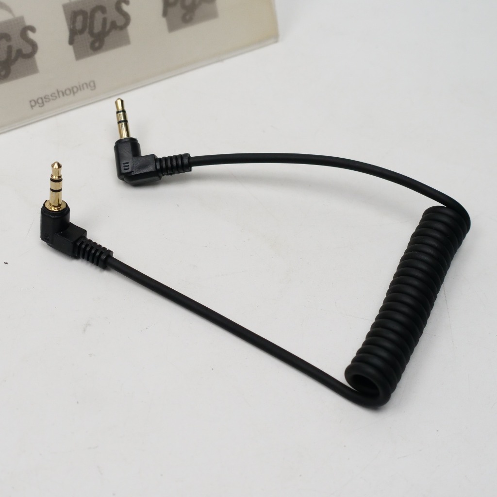 สายต่อ ไมโครโฟน กล้อง 3.5 mm to 3.5 mm (mini to mini) แบบขดไม่พันกัน สต๊อกไทย พร้อมส่ง BX017-1