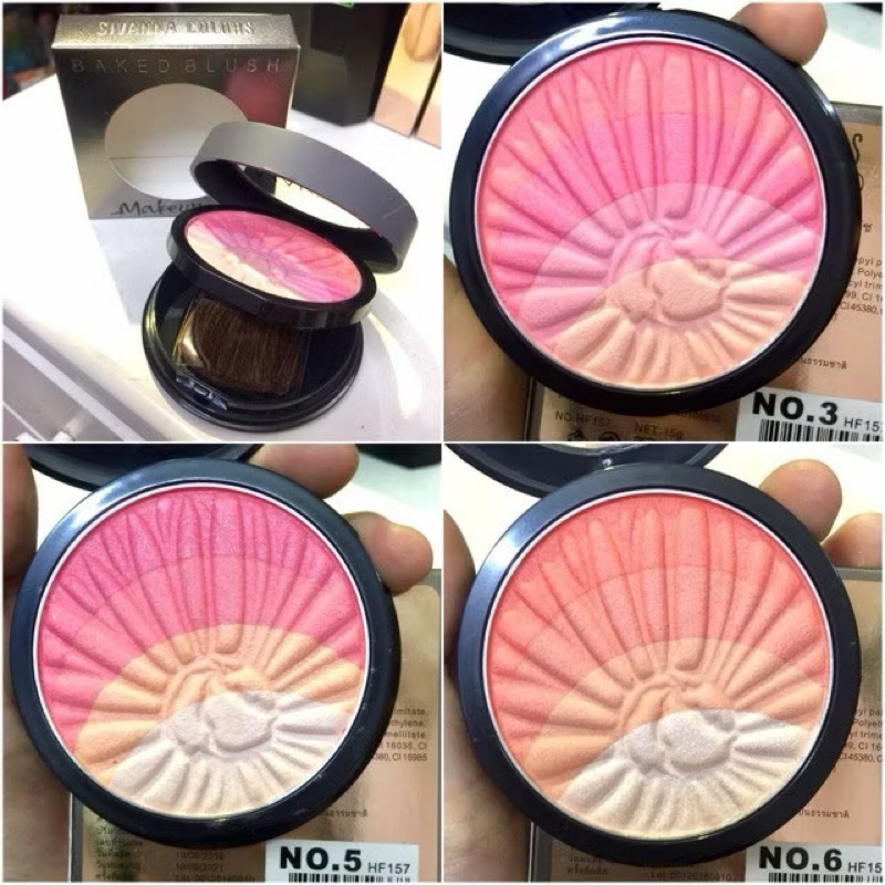 บลัชออน4เฉดสี Sivanna Makeup Studio Baked Blush HF157 บลัชออนเนื้อเบค บลัชออนไล่โทนสี