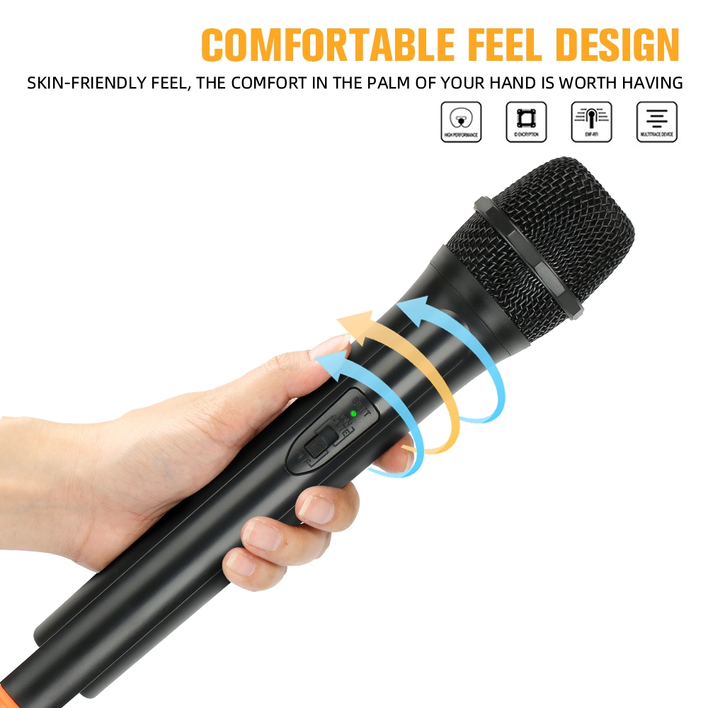 NEW BAXS [COD] PGX-68 ไมโครโฟนไร้สาย 2 ตัว ไมโครโฟนมือถือ ระยะรับสัญญาณ 80 เมตร ระบบไร้สาย UHF FM ร้องเพลง KTV - รูปที่ 3