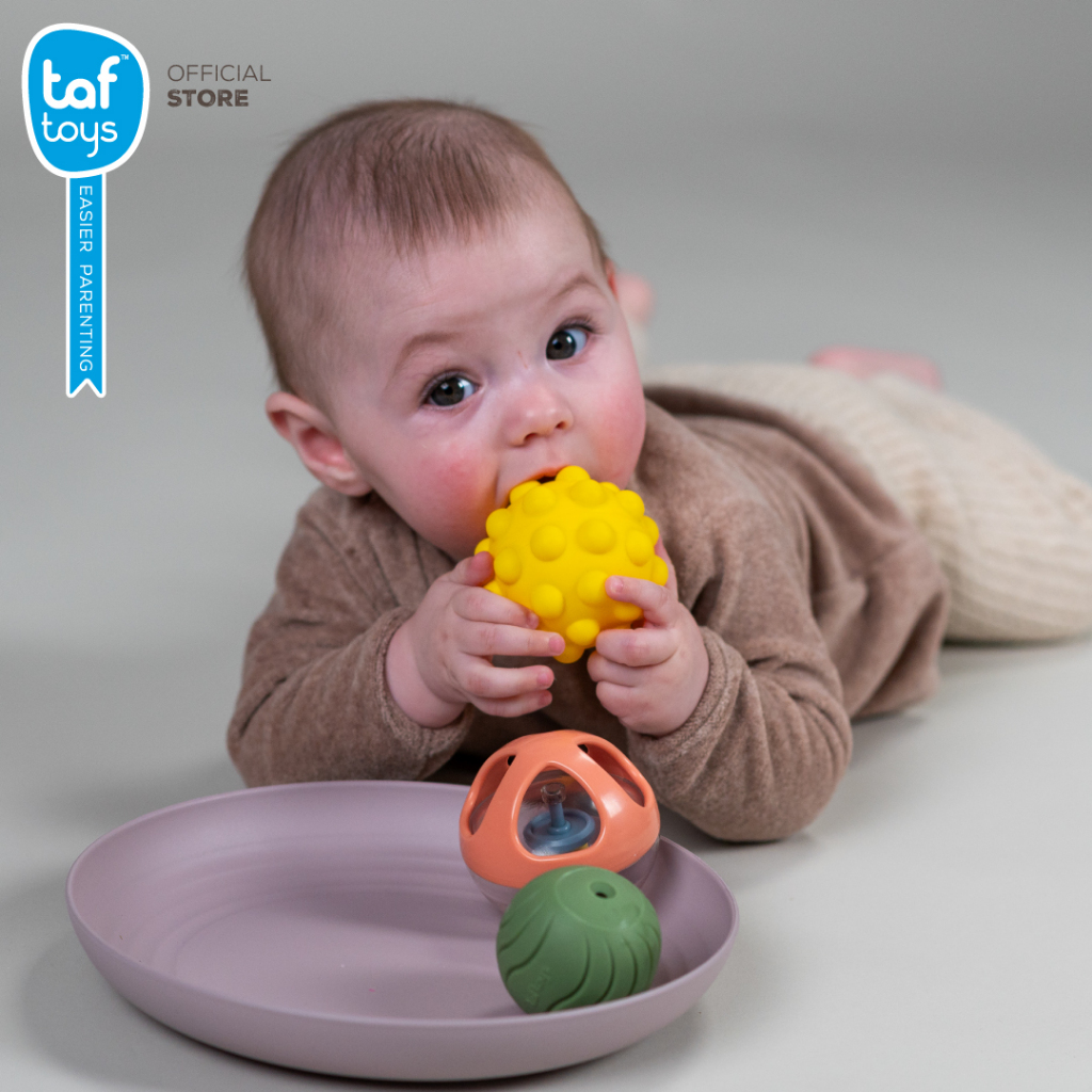 Taf Toys طقم ألعاب وقت الاستلقاء على البطن Tummy-time Essentials Kit لعبة تنمية مهارات من عمر 0 شهر صورة 5