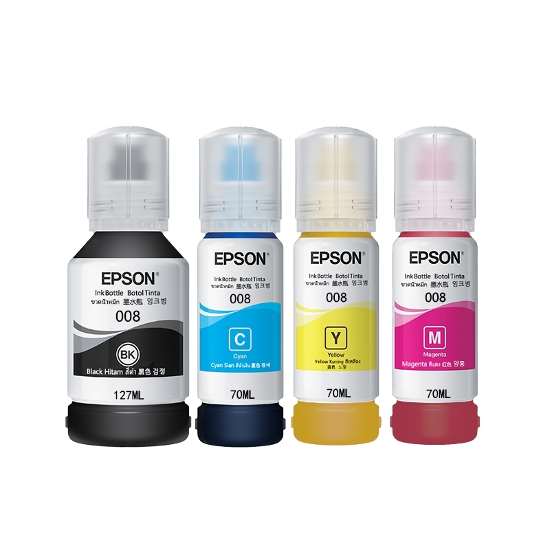หมึกแท้ EPSON 008 4 สี (ไม่รวมกล่องบรรจุภัณฑ์)