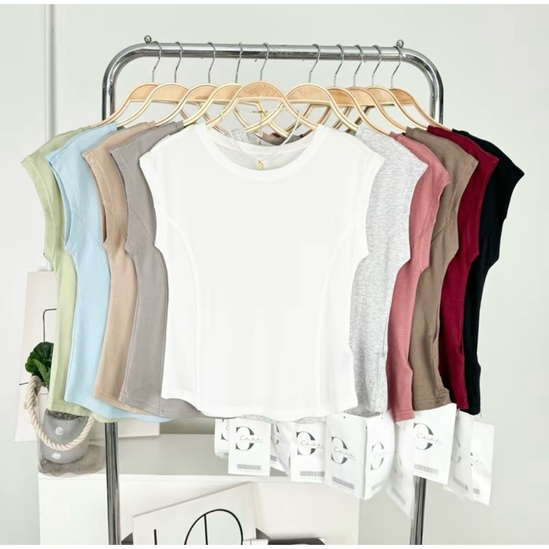 085-086 Deezyy เสื้อยืดคอกลมแขนกุด ผ้าSquare light (สแควร์ ไลท์)