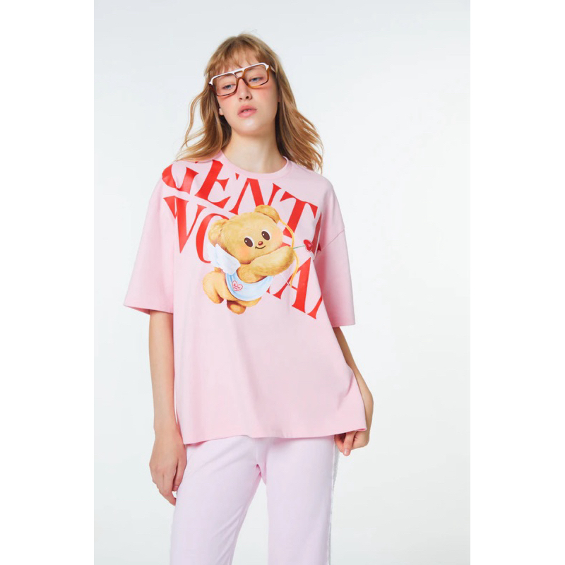 ANGEL BEAR PINKY OVERSIZED TEE ใส่โค้ดลด 30%