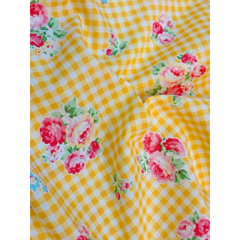ขนาด 45*55เซน ผ้าคอตตอนญี่ปุ่น flower sugar collection