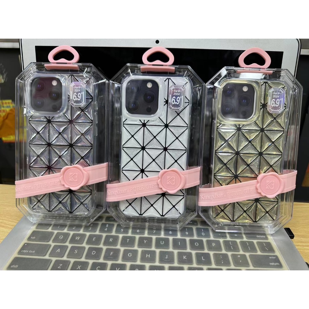 (iPhone 16 มาค่ะ) เคส Kingxbar แท้ Baobao issue miyake series สำหรับ iPhone 16/16pro max /14 Pro Max/14 Plus