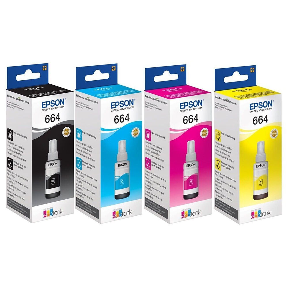 Epson 664 Genuine Ink Bottle For Printer L120 L121 L101 L210 L360 L405 L101 70ML Dye Ink