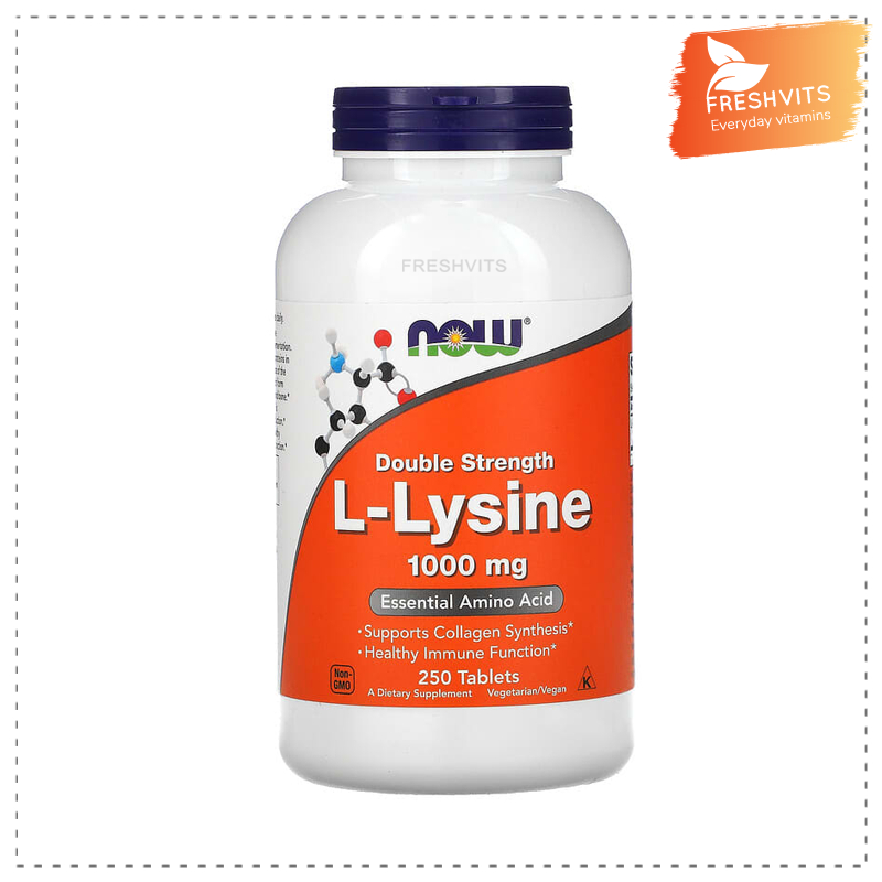 NOW Foods, L-Lysine, 1,000 mg, 250 Tablets