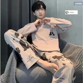 🔥🔥[ราคาถูกที่สุด]ชุดนอนผู้ชาย เสื้อยืดการ์ตูน + กางเกง 16 รูปแบบ M-4XL