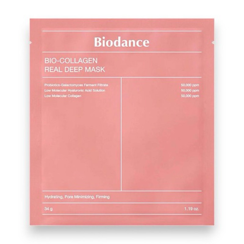 พร้อมส่ง/แท้ BIODANCE Bio-Collagen Real Deep Mask (4แผ่น)