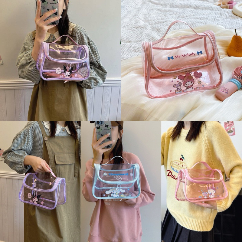 กระเป๋าใส่เครื่องสำอางค์ Sanrio กันน้ำ จุของเยอะมาก