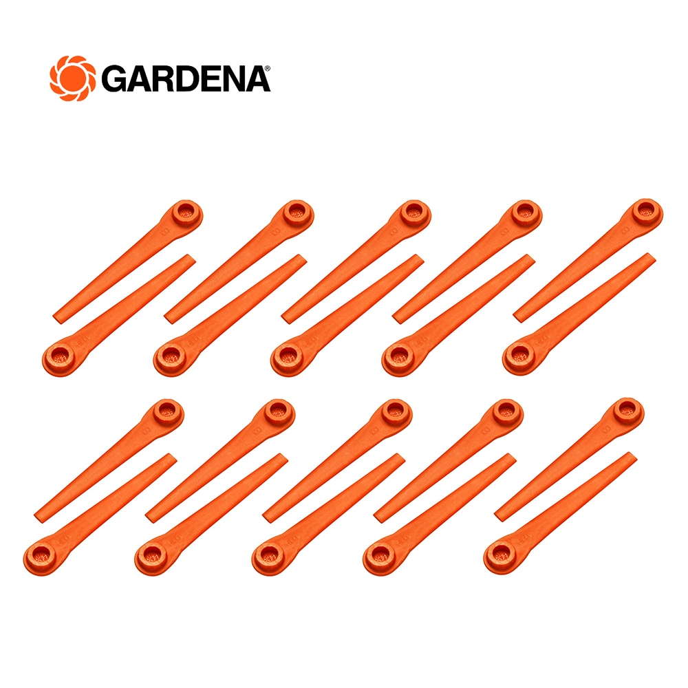 Gardena ใบมีดตัดหญ้าพลาสติก แบบเปลี่ยนสำหรับเครื่องตัดหญ้า (ชุด 20 ชิ้น) (05368-20)