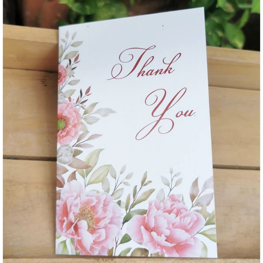 การ์ดอวยพร Thank you ขนาด 4x6นิ้ว พร้อมซอง พร้อมจัดส่ง