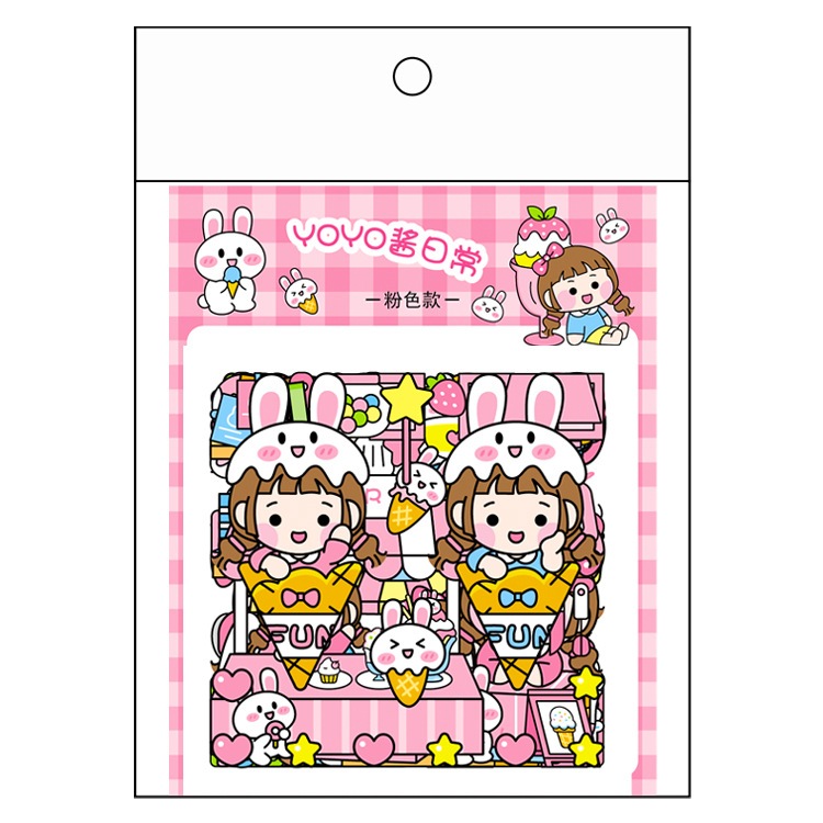 🔥พร้อมส่ง🔥สติกเกอร์ไดคัท ชุด20แผ่น  สติ้กเกอร์ไดคัทรุ่นแผ่นสั้น กันน้ำ สติ๊กเกอร์กันน้ำ Sticker PVCน่ารัก แต่งไดอารี่ - รูปที่ 6