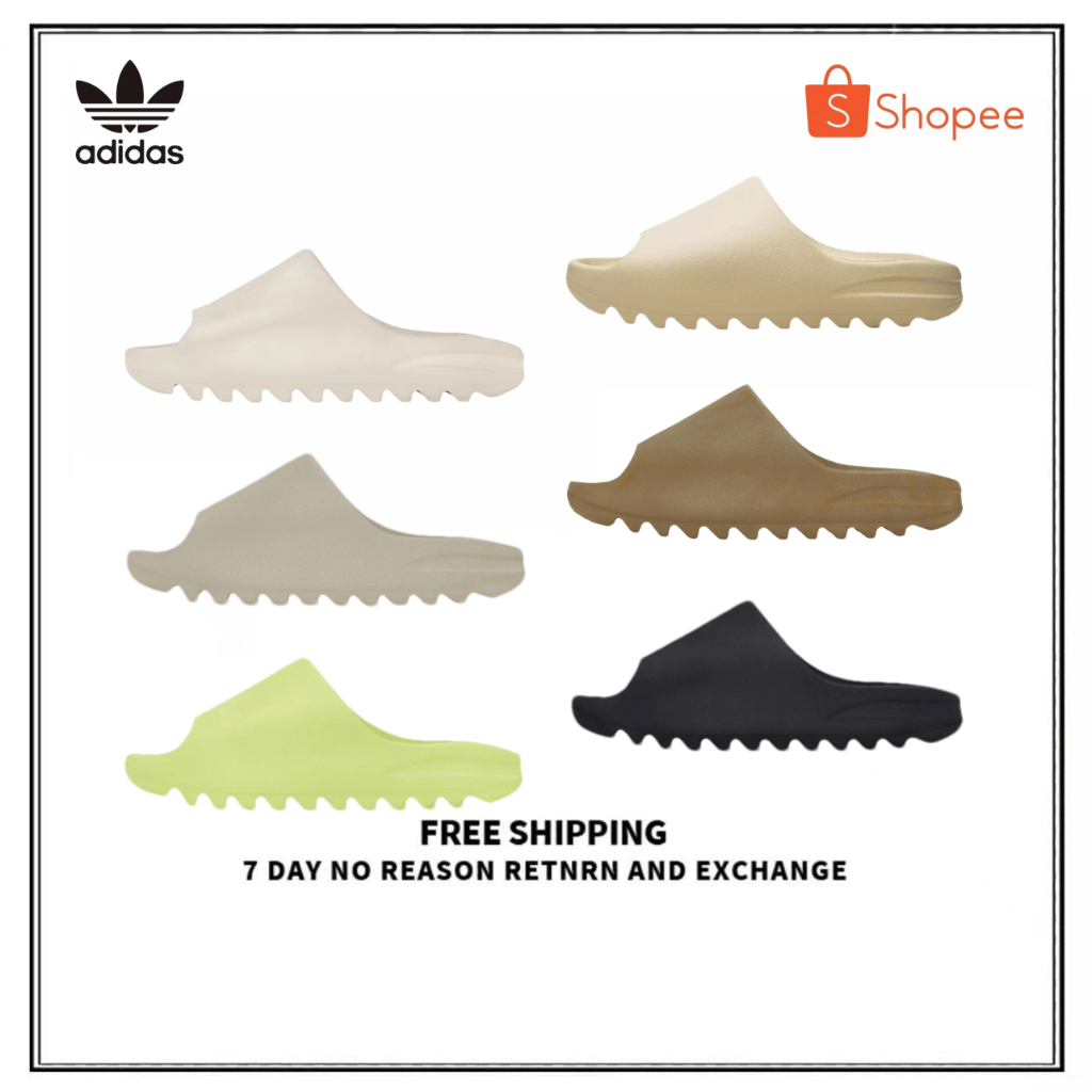 ของแท้ 100% Adidas originals Yeezy Slide รองเท้าแตะ （6สี）Unisex รองเท้าแตะสบาย
