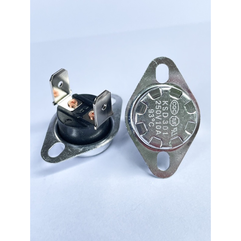 (แพ็ค1ตัว/5ตัว) KSD301 10A 250VAC 93Cร้อนตัด ของแท้ใหม่ เกรดอย่างดี เทอร์โมสตัท ชนิดร้อนตัด 93C เทอร์โมสตัท แบบNC KSD301