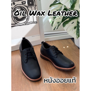 สินค้าใหม่🎉 รองเท้าผู้ชายหนังแท้ งานคนไทย แบบลำลอง สีดำ ใส่น…