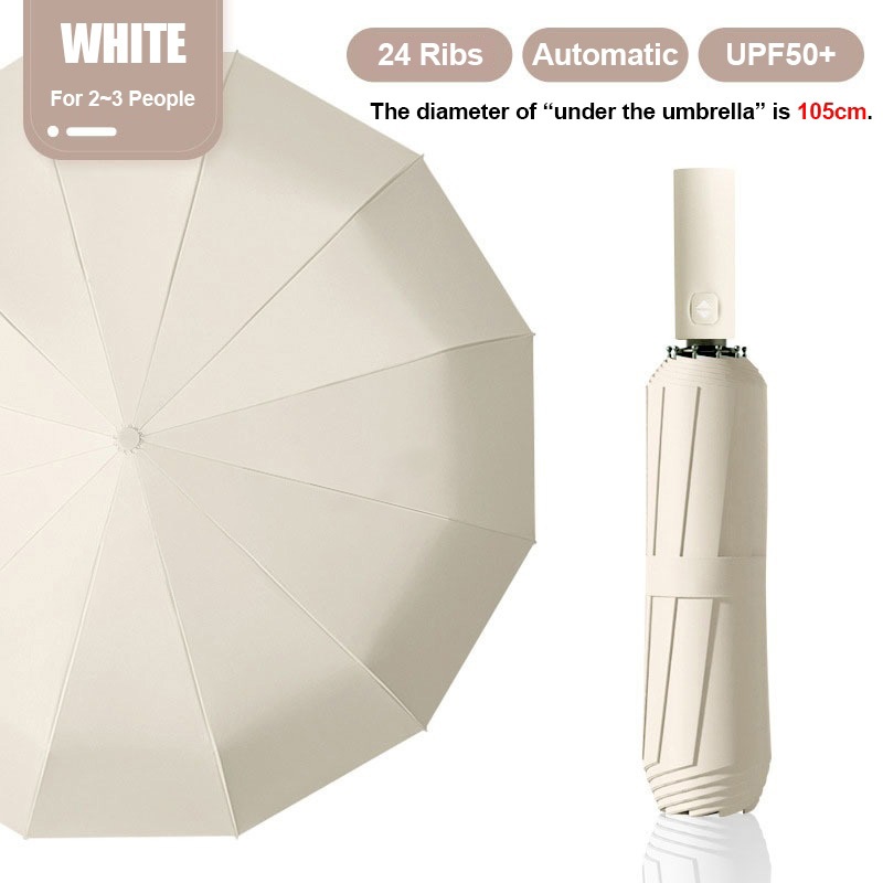 ร่มอัตโนมัติ กันฝนกันแดดกันUV พกพาสะดวก Automatic ร่ม UPF50+ 23นิ้ว ร่มพับลม เส้นผ่าศูนย์กลาง 105ซม