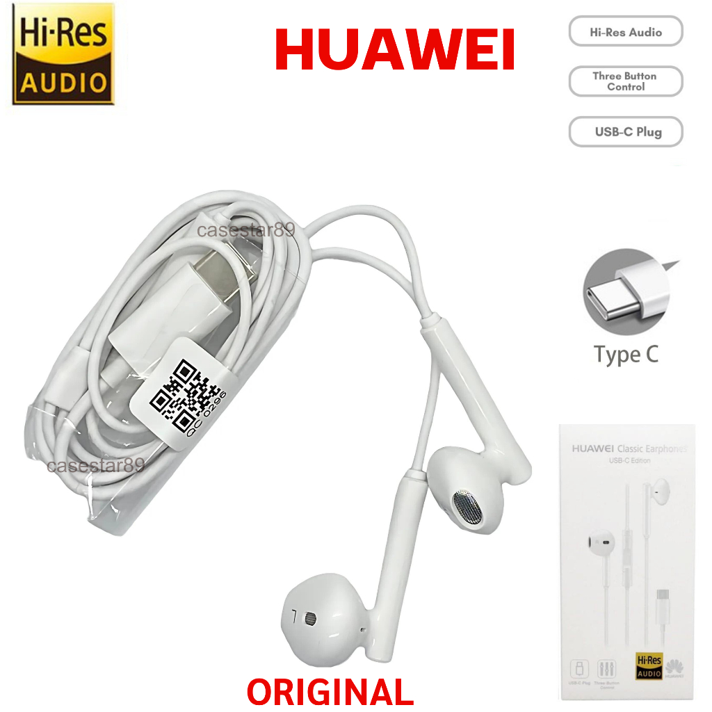 หูฟังแท้ Huawei USB Type-C In-Ear Earphones Nova 9 / Nova 5T / P20 Pro / Nova 7 / Matepad P40 / Mate