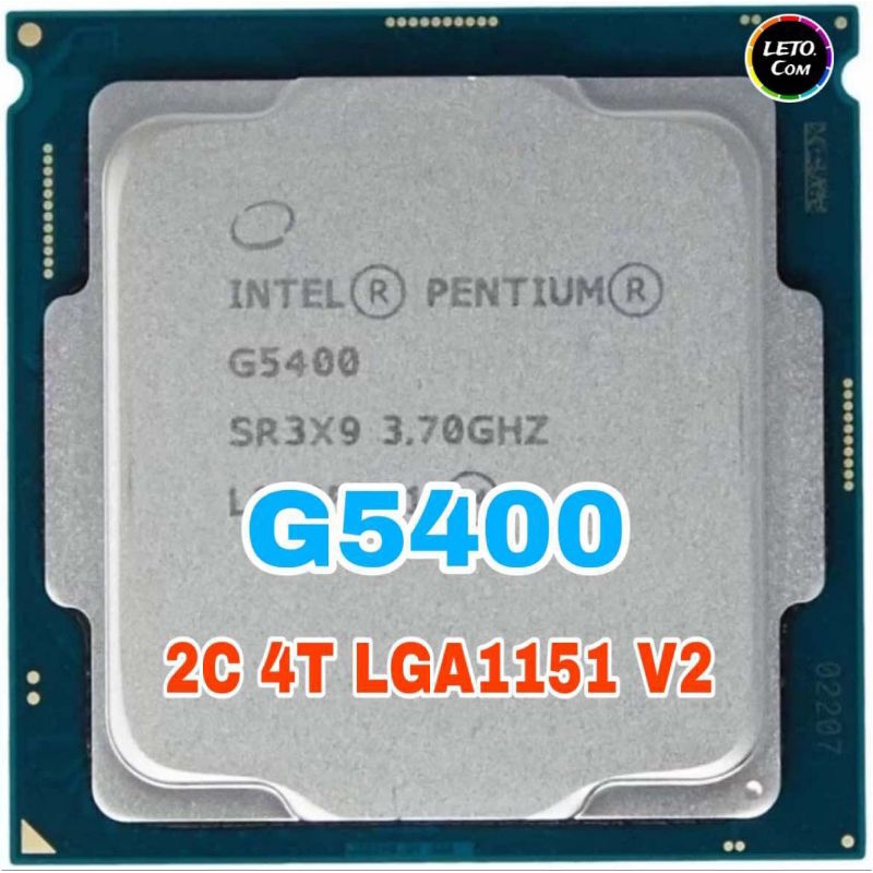 ￼ซีพียู CPU Intel G5400 3.7GHz 2คอ4เทรด LGA 1151V2 ฟรีซิลิโคน1ซอง G 5400