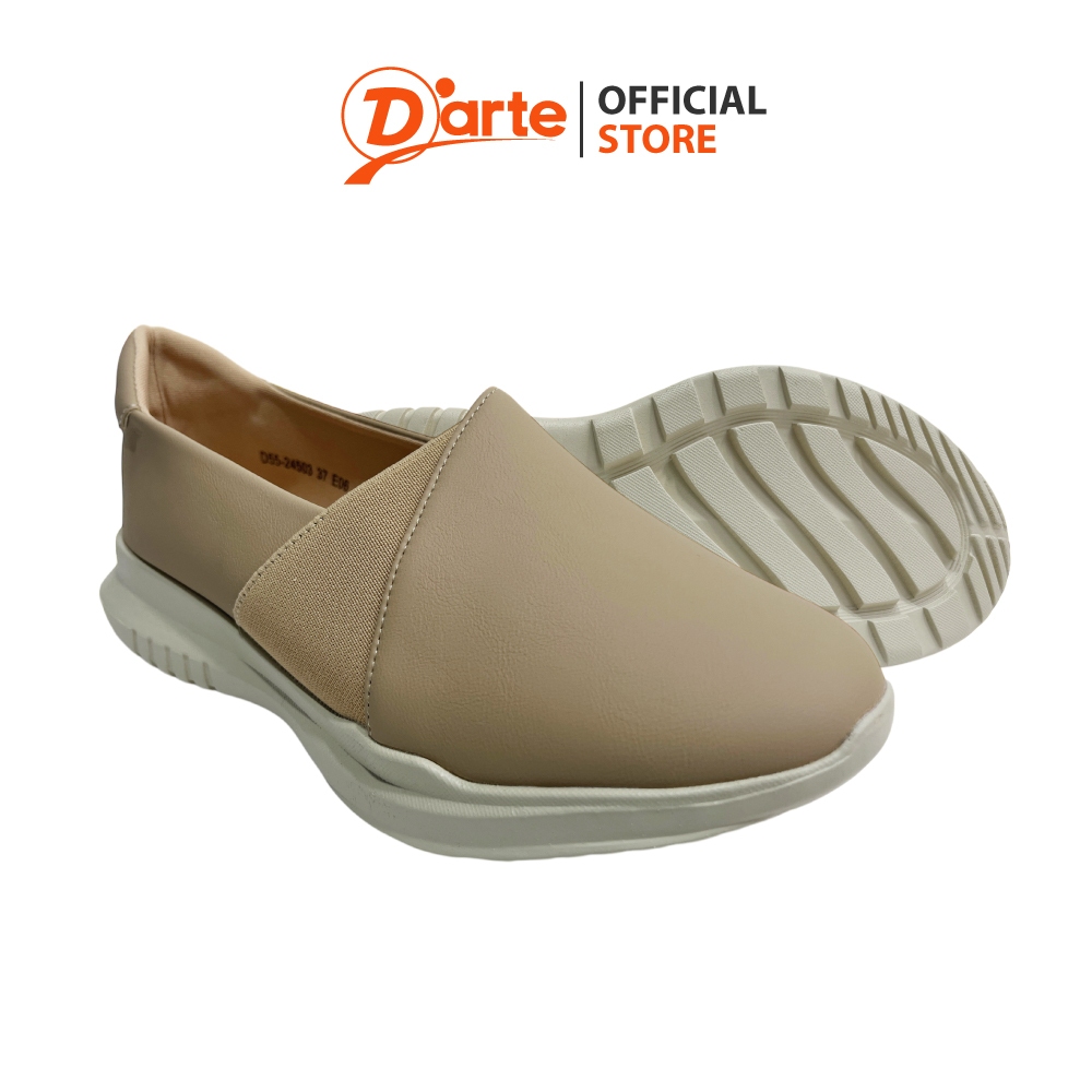 D'ARTE (ดาร์เต้) รองเท้าผ้าใบ รองเท้าสลิปออนเสริมส้น รุ่น D55-24503