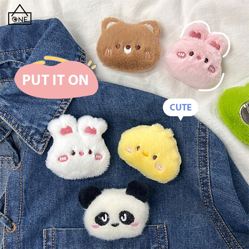 COD❤️พร้อมส่ง-เข็มกลัดสัตว์กระต่ายการ์ตูนน่ารักขนฟูเกาหลีแฟชั่นหวานละเอียดอ่อนอุปกรณ์เสื้อผ้าผู้ชายและผู้หญิงเด็ก-a.one