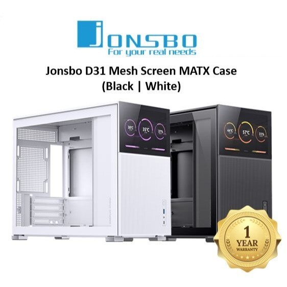CASE JONSBO D31 MESH Screen Edtion M-ATX BLACK / WHITE