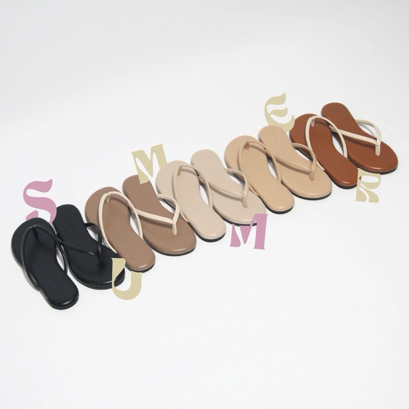 SUMMER 006 รองเท้าแตะคีบ เสริมสปองจ์ 8 มิล ผ้าหนังนิ่มไม่บาดเท้า สีเข้าได้ทุกเฉดผิว สวยมากกกก😻😻