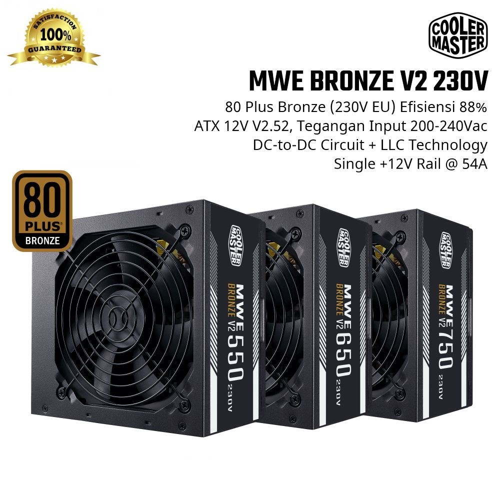 PSU Cooler Master MWE Bronze V2 750 650 550 / 750w 650w 550w 80PLUS Bronze