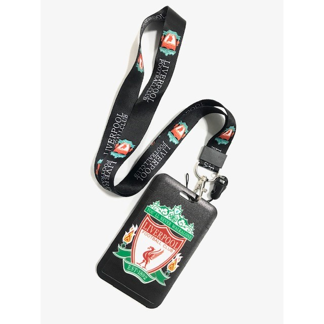 LVP ลิเวอร์พูล BLACK ที่ใส่บัตร ซองใส่บัตร ที่ใส่บัตร พร้อมสายคล้องคอ(2.5cm) ลายLVP ลิเวอร์พูล  สำหร